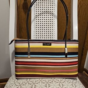 Vintage kate spade striped shoulder bag